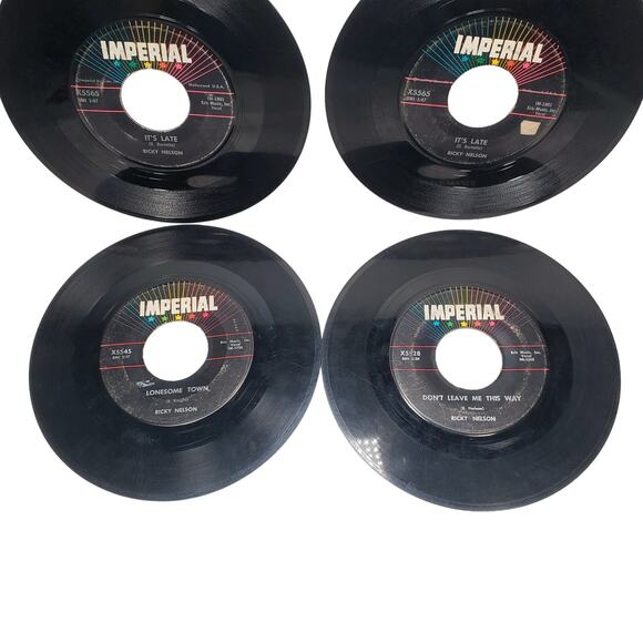 Lot of 4 Ricky Nelson Vintage 45 rpm Imperial Vinyl Records Poor Little Fool - Picture 3 of 7